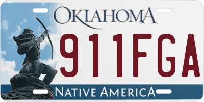 OK license plate 911FGA
