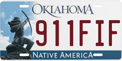 OK license plate 911FIF