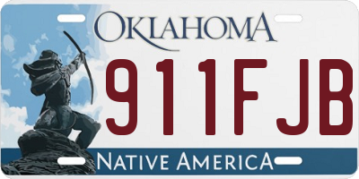 OK license plate 911FJB
