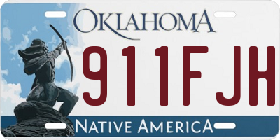 OK license plate 911FJH