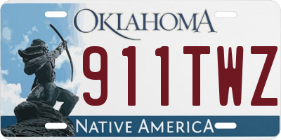 OK license plate 911TWZ