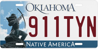 OK license plate 911TYN