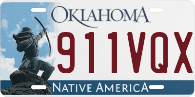 OK license plate 911VQX