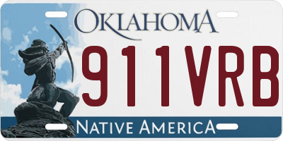 OK license plate 911VRB