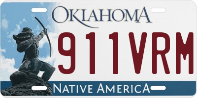 OK license plate 911VRM