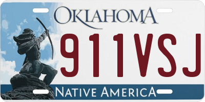 OK license plate 911VSJ