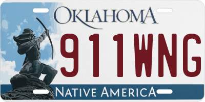 OK license plate 911WNG