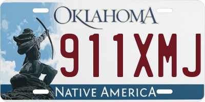 OK license plate 911XMJ