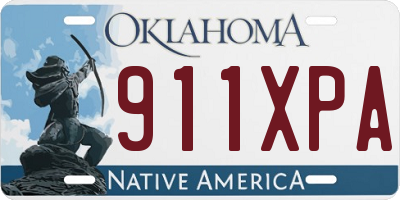 OK license plate 911XPA