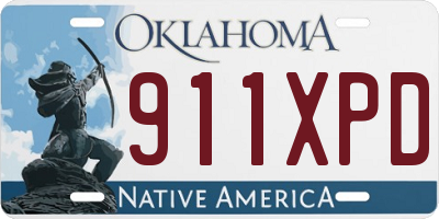 OK license plate 911XPD