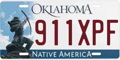 OK license plate 911XPF