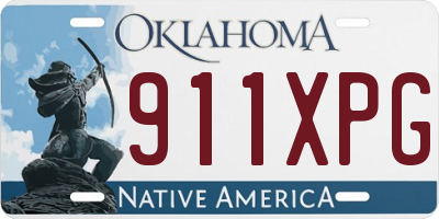 OK license plate 911XPG