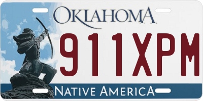 OK license plate 911XPM