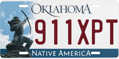 OK license plate 911XPT