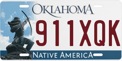 OK license plate 911XQK