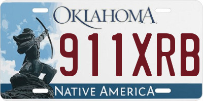 OK license plate 911XRB