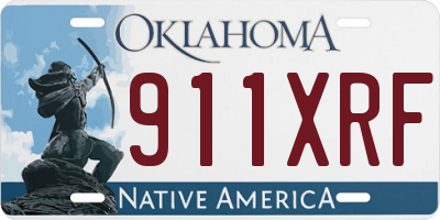 OK license plate 911XRF