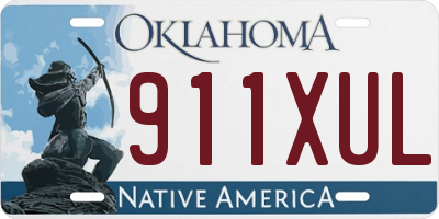 OK license plate 911XUL