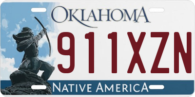 OK license plate 911XZN
