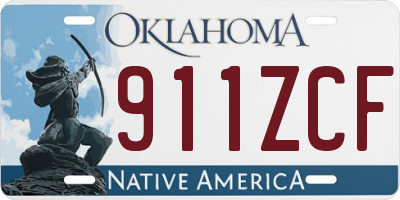 OK license plate 911ZCF