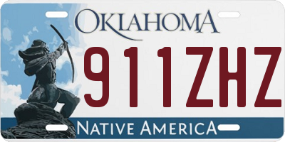 OK license plate 911ZHZ