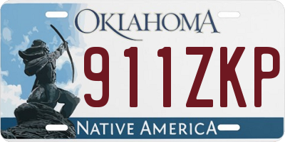 OK license plate 911ZKP