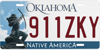 OK license plate 911ZKY