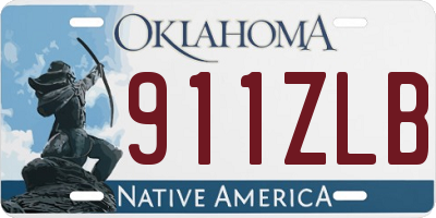 OK license plate 911ZLB