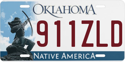 OK license plate 911ZLD