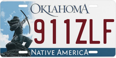 OK license plate 911ZLF