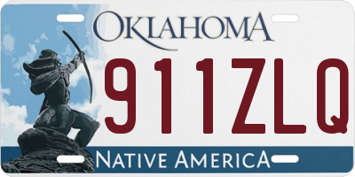 OK license plate 911ZLQ