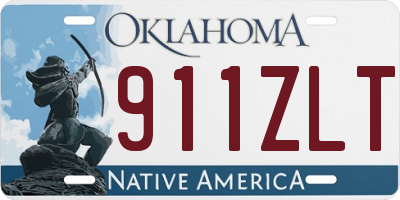 OK license plate 911ZLT