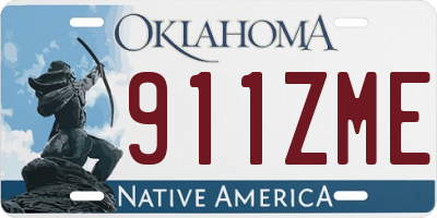 OK license plate 911ZME