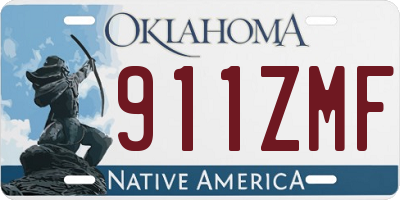 OK license plate 911ZMF