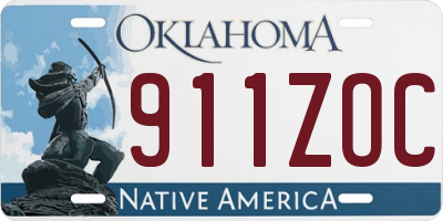 OK license plate 911ZOC
