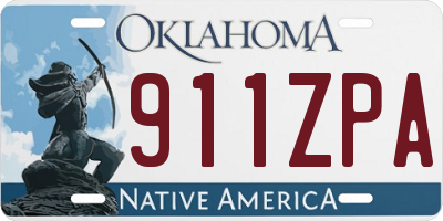 OK license plate 911ZPA