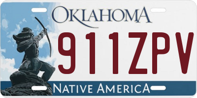 OK license plate 911ZPV