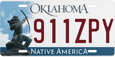 OK license plate 911ZPY