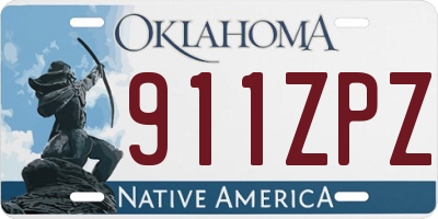OK license plate 911ZPZ