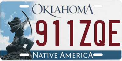 OK license plate 911ZQE