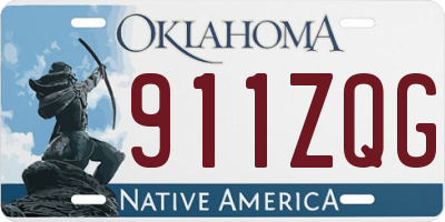 OK license plate 911ZQG