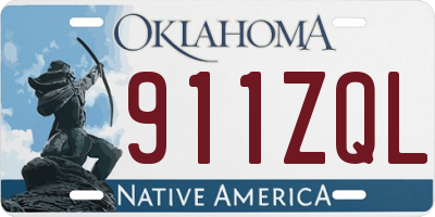 OK license plate 911ZQL