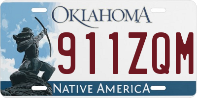 OK license plate 911ZQM