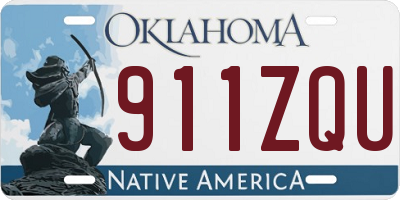 OK license plate 911ZQU