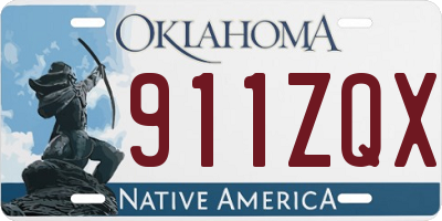 OK license plate 911ZQX