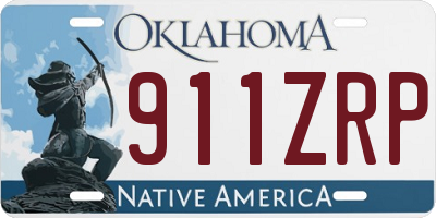 OK license plate 911ZRP