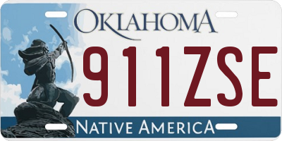 OK license plate 911ZSE