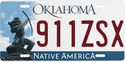 OK license plate 911ZSX