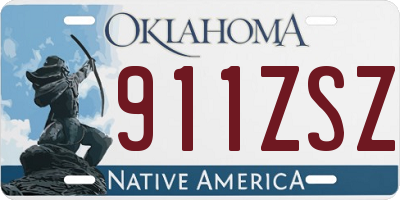 OK license plate 911ZSZ