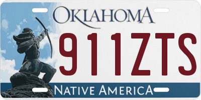 OK license plate 911ZTS